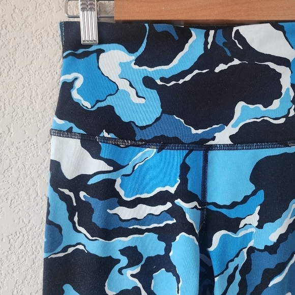 Lululemon Wunder Under High Rise Pant Bloom Beach Blanket Blue Ice Milk Yoga 4 - Picture 9 of 11